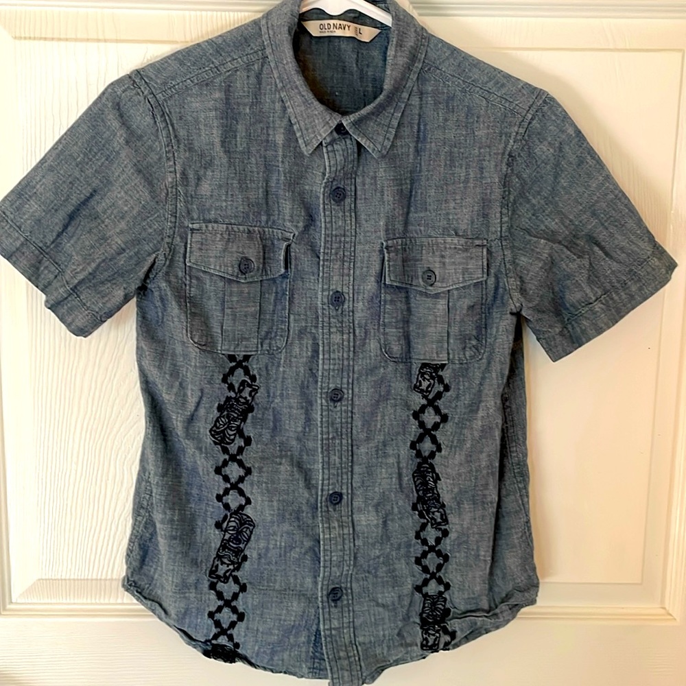 Boys Old Navy Chambray Short Sleeve